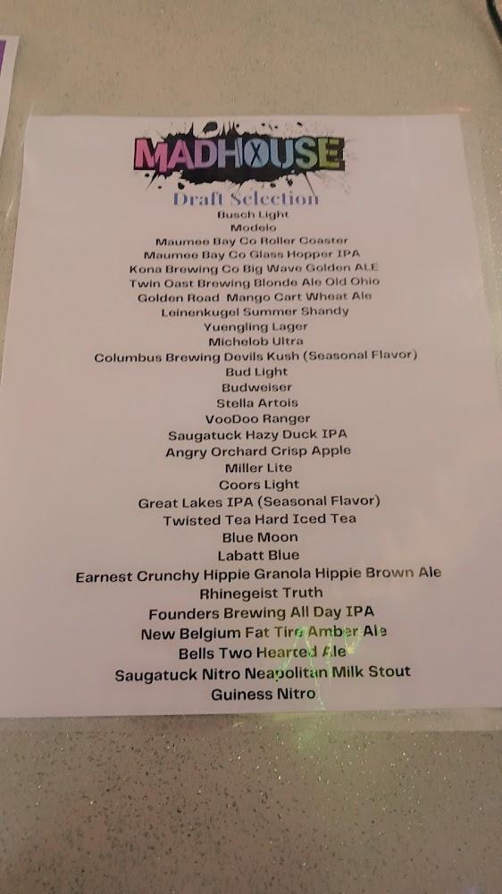 Madhouse Bar & Grill Menu image 4